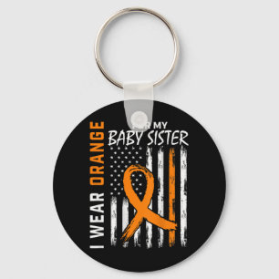 Oranje koolstofzuiger Baby Leukemie Bewustmakingsv Sleutelhanger