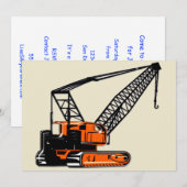 Oranje kraan kaart (Voorkant / Achterkant)