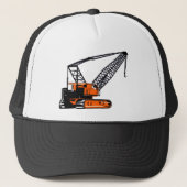 Oranje kraan trucker pet (Voorkant)