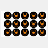 Oranje krab labels (Vel)