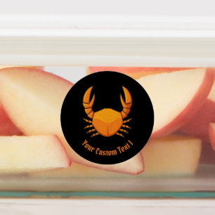 Oranje krab labels