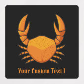 Oranje krab labels (Design 1)