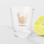 Oranje krab shot glas (Achterkant)