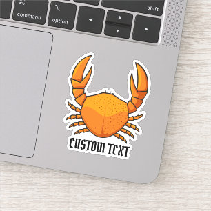 Oranje krab sticker