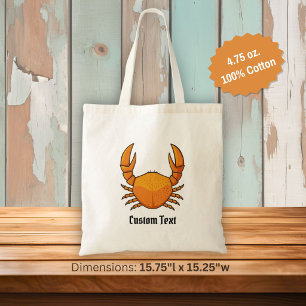 Oranje Krab Tote Bag