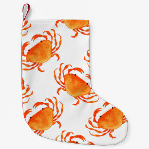 Oranje krabben naadloos kleine kerstsok