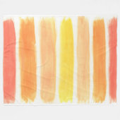 Oranje kreukstrips fleece deken (Voorkant (Horizontaal))