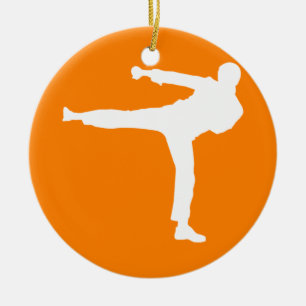 Oranje krijgskunst keramisch ornament