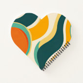 Oranje kringen en kleurstromen notitieboek (Achterkant)