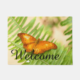 Oranje kruisvlieger deurmat