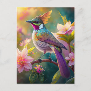 Oranje Kuif Regenboog Ekster Fantasie Vogel Briefkaart
