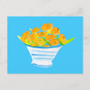 Oranje kumquats waterverf vruchten briefkaart