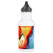 Oranje kunstbloem, waterverf waterfles  (Rechts)