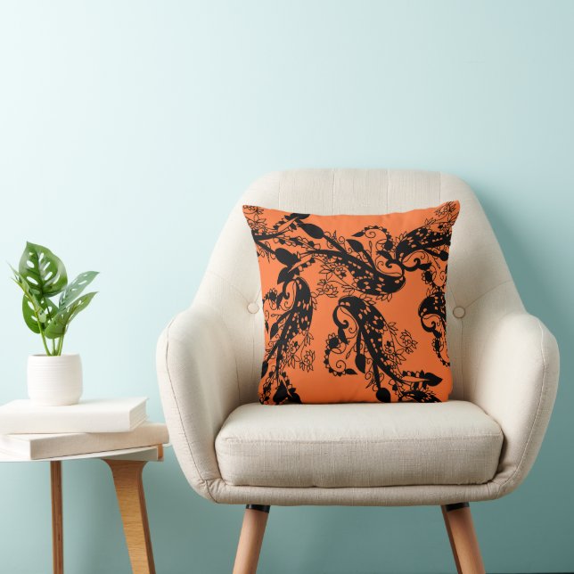 oranje kussen (Stoel)