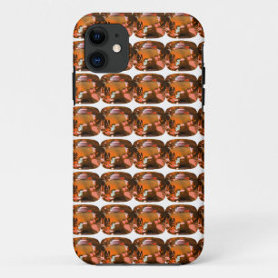 Oranje Kussen-cut Patroon iPhone 11 Hoesje