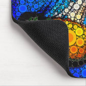 Oranje kwal Blue Ocean Go met Flow Script Muismat (Hoek)