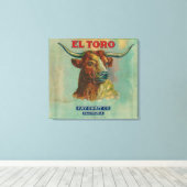 Oranje label El Toro Canvas Afdruk (Insitu (Houten vloer))