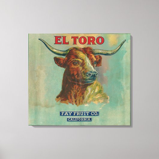Oranje label El Toro Canvas Afdruk (Voorkant)