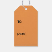 ORANJE LABEL ZWART CAT Gift Label Cadeaulabel (Achterkant)