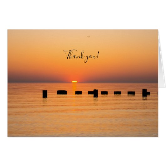 Oranje Lake Sunrise Dank u kaart (Voorkant Horizontaal)