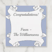 Oranje Lantaarnbloemen Bedankjes Labels (Achterkant)