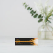 Oranje laser mini visitekaartje (Staand voorkant)