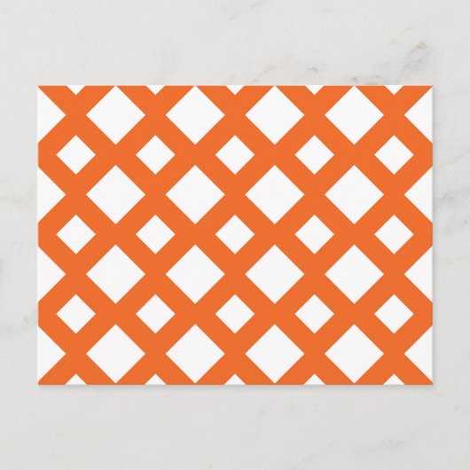 Oranje Lattice on White Briefkaart (Voorkant)