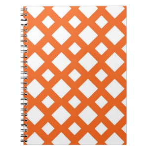 Oranje Lattice on White Notitieboek