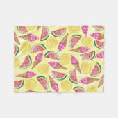 Oranje leder fleece deken (Voorkant (Horizontaal))