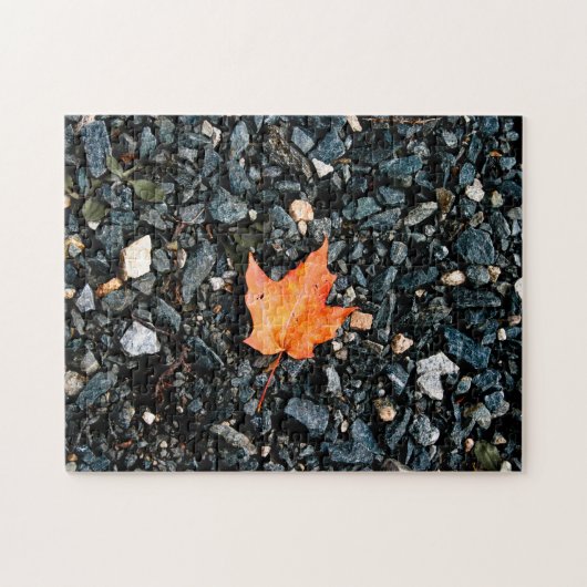 Oranje leder legpuzzel (Horizontaal)