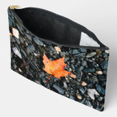 Oranje leder op Black Rocks Etui (Open)