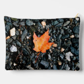 Oranje leder op Black Rocks Etui (Achterkant)