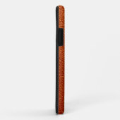 Oranje leder ziet er bruin label uit Case-Mate iPhone case (Achterkant/rechts)