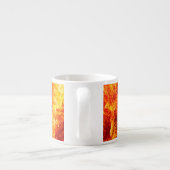 Oranje leeuw met gezicht, met vuur espresso kop (Achterkant)
