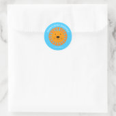 Oranje leeuwenwelp Dier Custom Baby shower Verjaar Ronde Sticker (Tas)