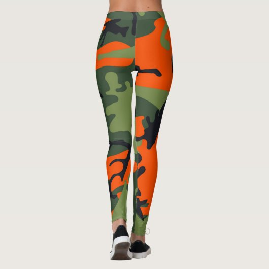 Oranje Leggings van Camouflage (Achterkant)