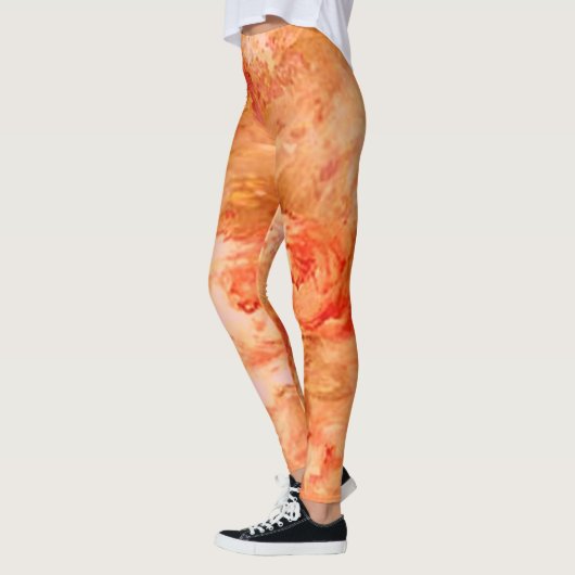 Oranje Leggings van het Roos Golden Floral (Links)