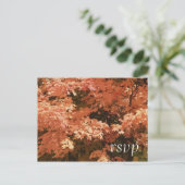 Oranje lekkages Fall Wedding RSVP Reactie Uitnodiging Briefkaart (Staand voorkant)