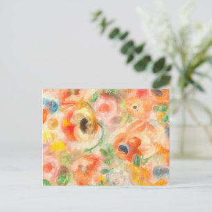Oranje Lente Bloemen Feestdagenkaart