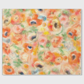 Oranje lentevloeren cadeaupapier (Vlak)