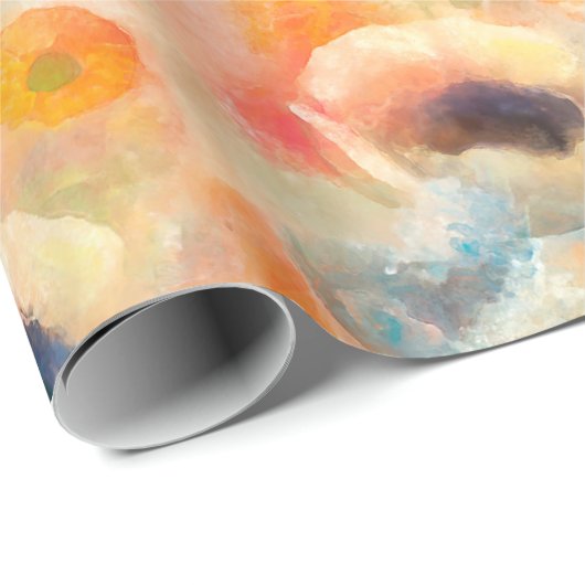 Oranje lentevloeren cadeaupapier (Rol Hoek)