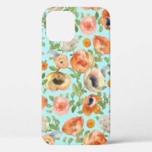 Oranje lentevloeren iPhone 12 hoesje