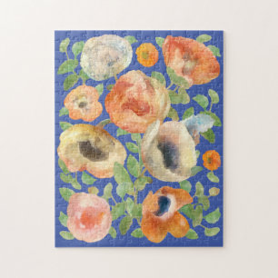 Oranje lentevloeren legpuzzel