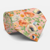 Oranje lentevloeren stropdas (Opgerold)