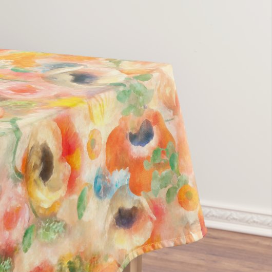 Oranje lentevloeren tafelkleed (Voorbeeld)