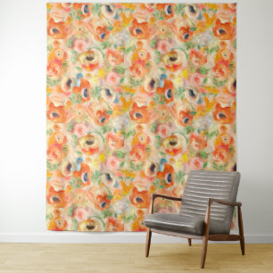 Oranje lentevloeren wandkleed