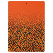 Oranje leopard gradiënt Dierafdrukken met meisje Klembord (Achterkant)
