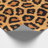 Oranje leopardhuidafdruk cadeaupapier (Hoek)