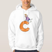 Oranje letter C Hoodie (Voorkant)