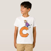 Oranje letter C T-shirt (Voorkant volledig)